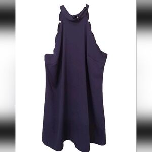 SHEIN Frenchy Scallop Trim Halter Neck Dress 1x NWOT